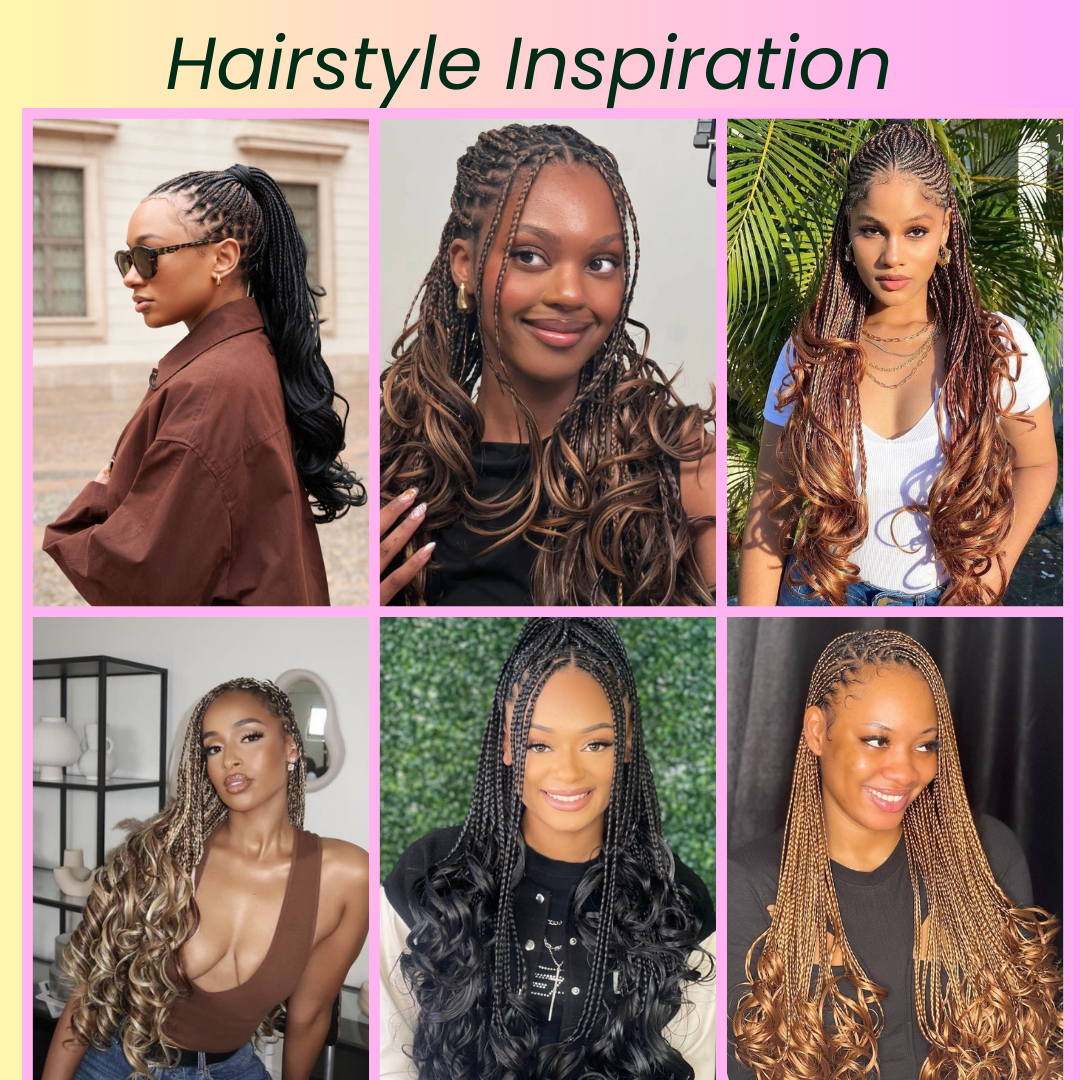 French Curls Knotless Box Braided Wig - 13x8 HD Lace Front Braided Wig with Baby Hair (Chocolate Brown - #4/30)