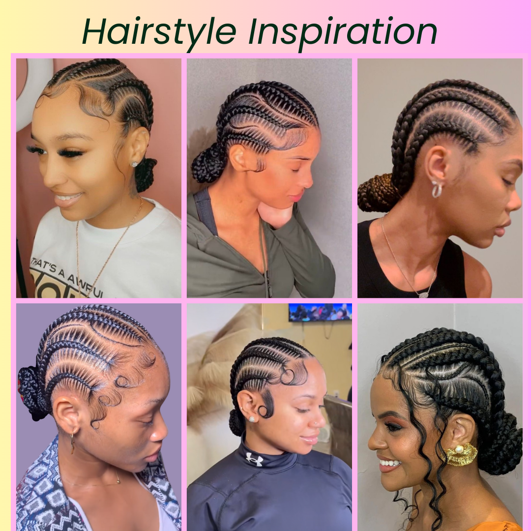 Stitch Braids - Transparent Full Lace Cornrow Braided Wig with Baby Hair