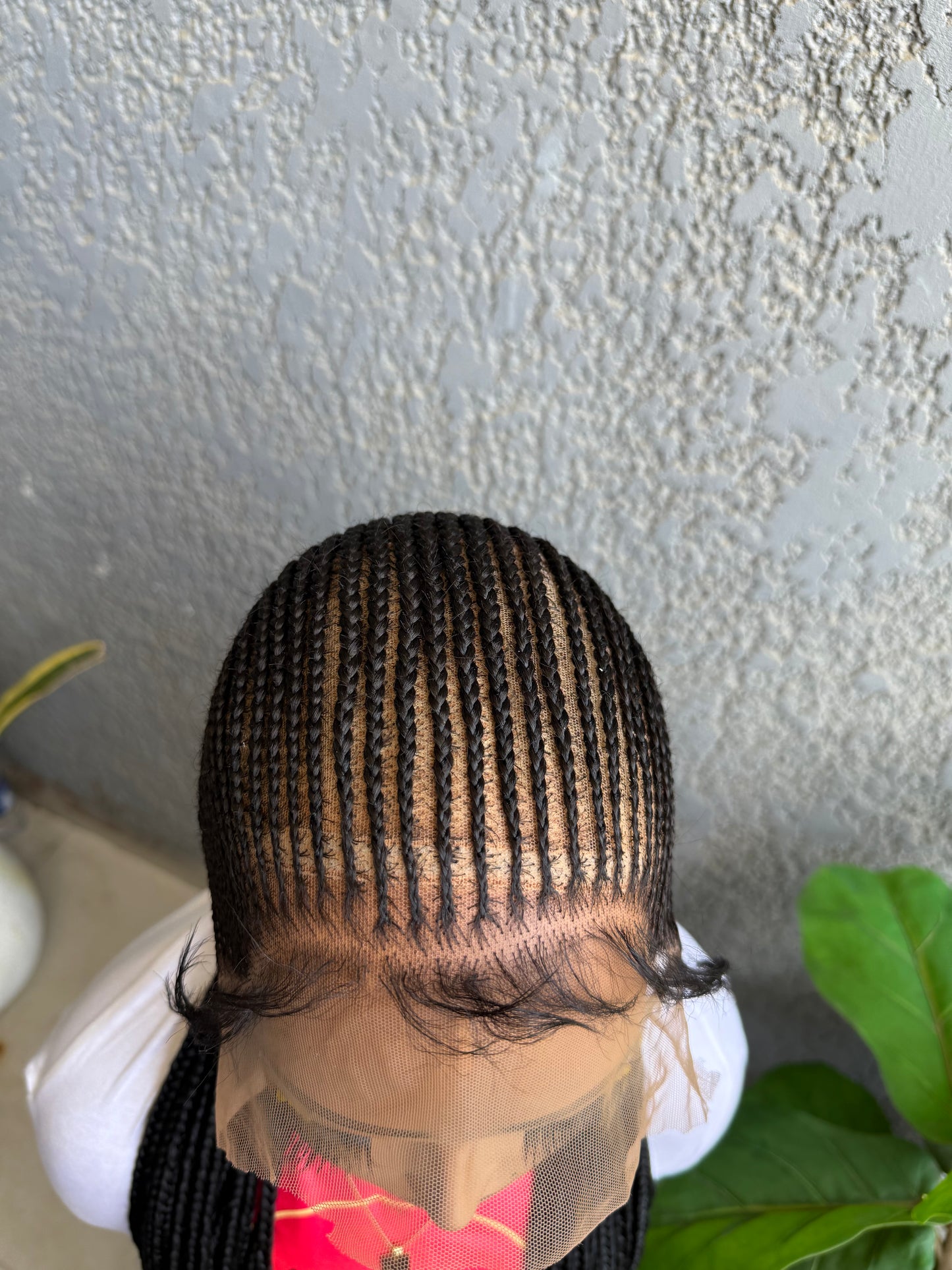 Straight Cornrow Braided Wig - HD Transparent Full Lace Braided Wig With Baby Hairs - Straight Back Hairstyle
