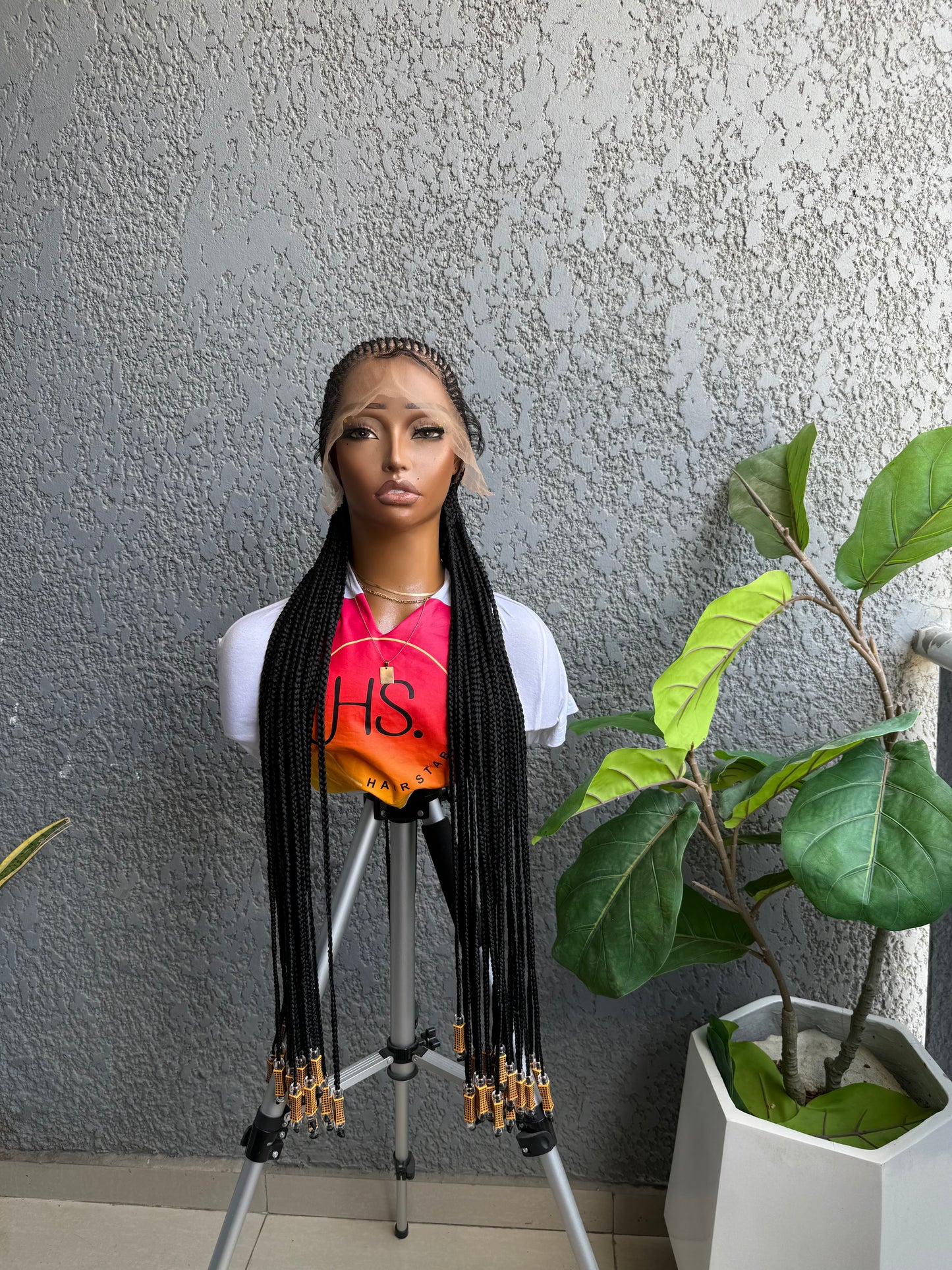 Straight Cornrow Braided Wig - HD Transparent Full Lace Braided Wig With Baby Hairs - Straight Back Hairstyle