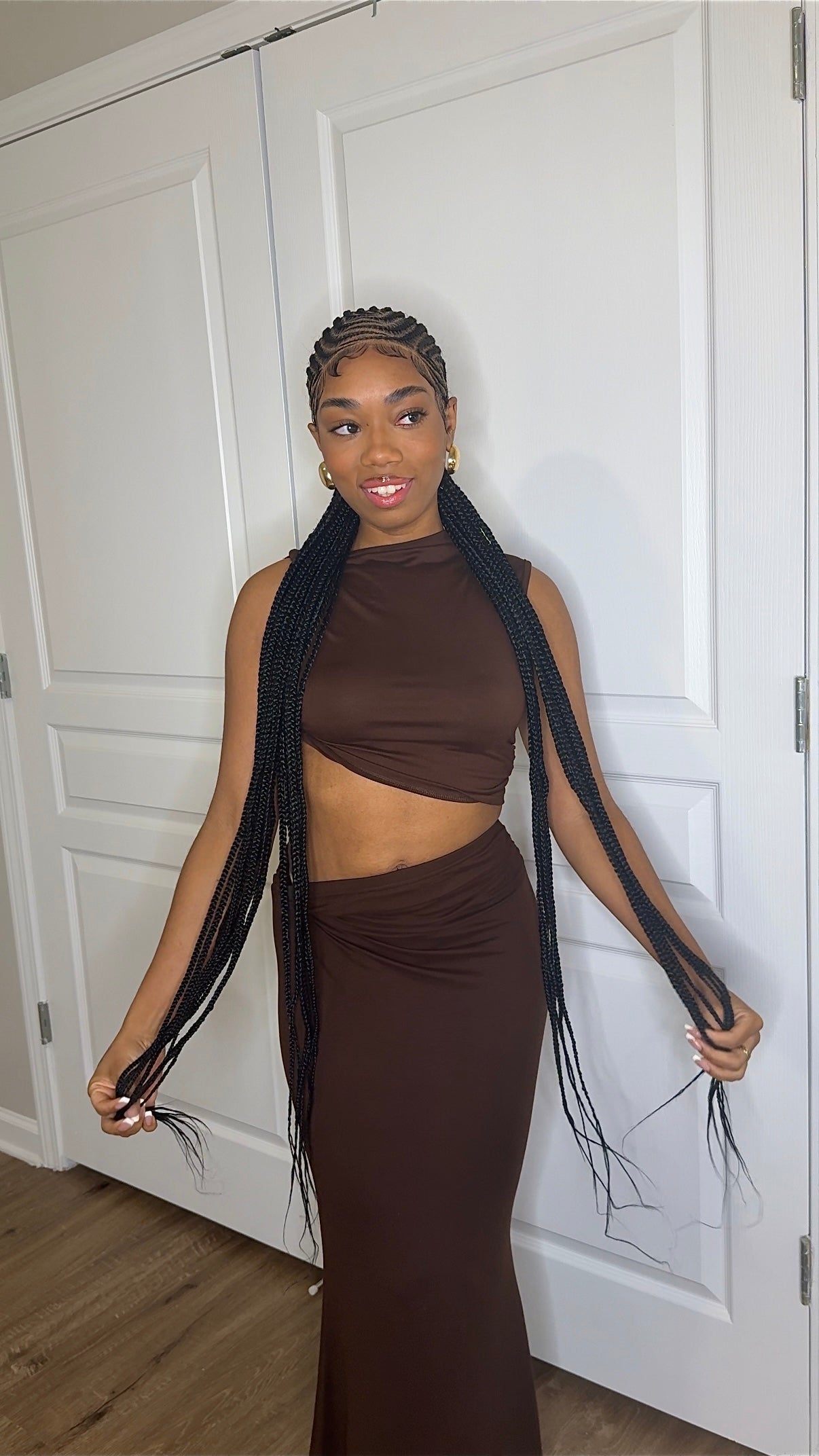 Fulani Cornrow Braided Wig - HD Transparent Full Lace Braided Wig With Baby Hairs - Freestyle Braid Hairstyle