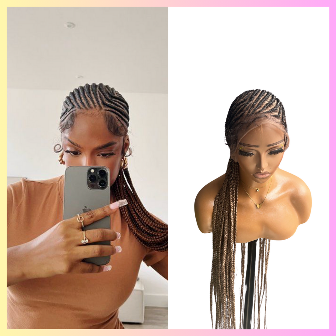 Shops Fulani Braided wig