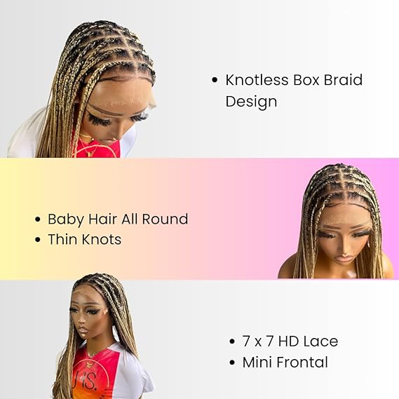 Mini blonde buy braid wig