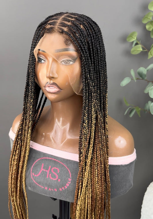 Knotless Braided Wig - Ombrè Mix