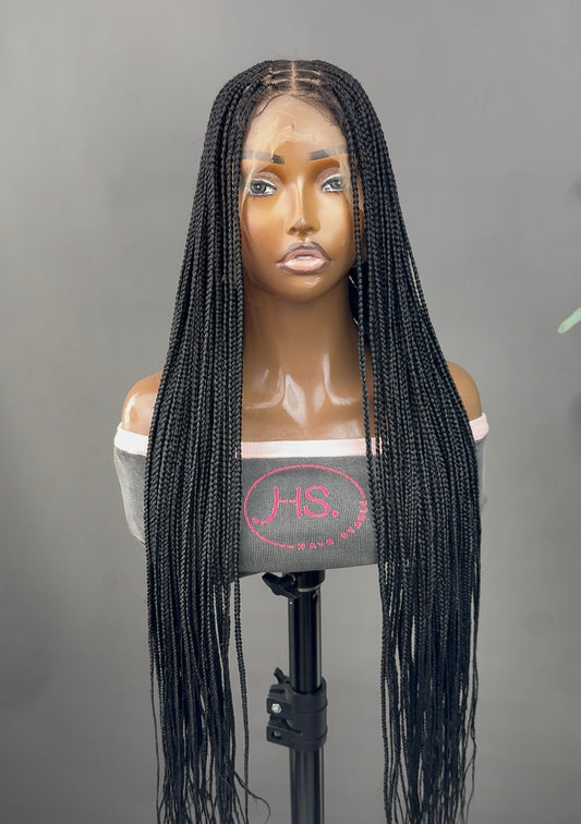 Black Knotless Braided Wig - Full Lace Braided Wig